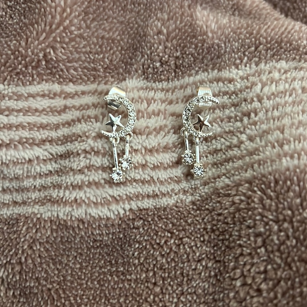 Silver Moon Earrings